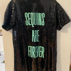 Taylor Swift Sequins Are Forever Tshirt Dress Adult Size Medium NEW